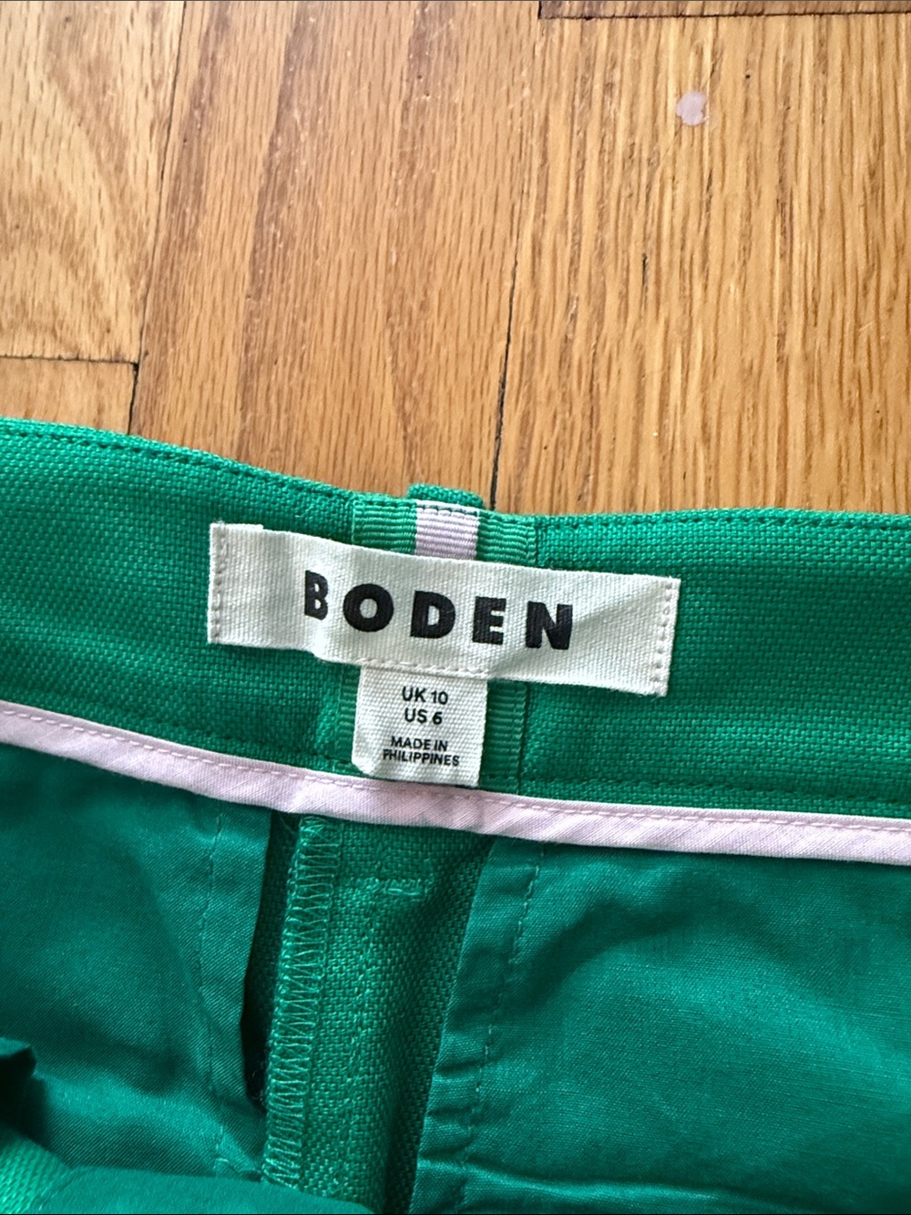 Boden sz 6 like new High-Waist Wide Leg Pants in Emerald Green cotton/modal - Picture 5 of 12